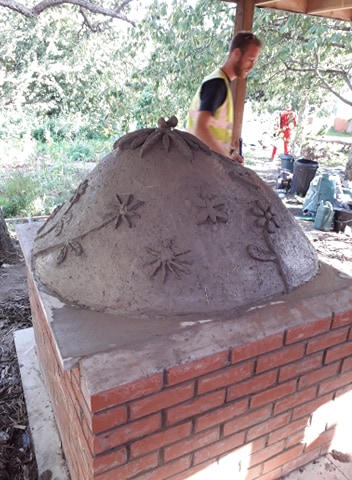 Finished earth oven