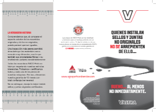 Valtra Seals and Gaskets Leaflet Spain
